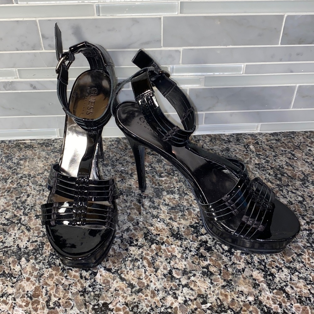 Black patent leather Guess by marciano heels